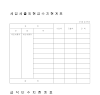 세입세출외현금수지현계표 세입세출외현금수지현계표